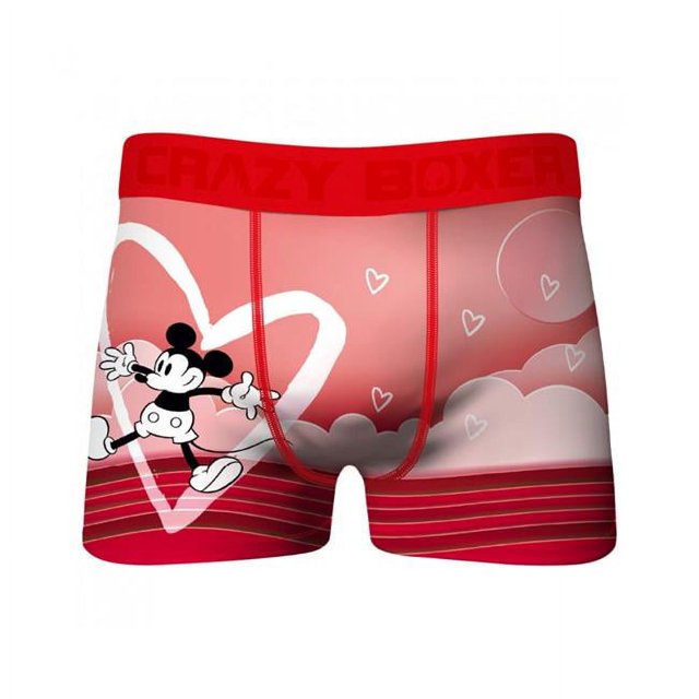 Mickey Mouse 818721-xlarge 40-42 Crazy Boxers Mickey Mouse Heart Boxer Briefs, Extra Large 40-42