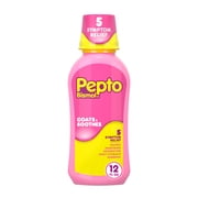 Pepto Bismol Liquid, Upset Stomach & Diarrhea Relief, Over-the-Counter Medicine, 12 Oz