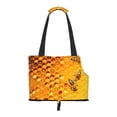 thumbnail image 2 of Xecao Bees on Hive Honeycomb for Cat Carrier Small Dog Handbag: The Ideal Travel Companion for Your Pet, 2 of 8