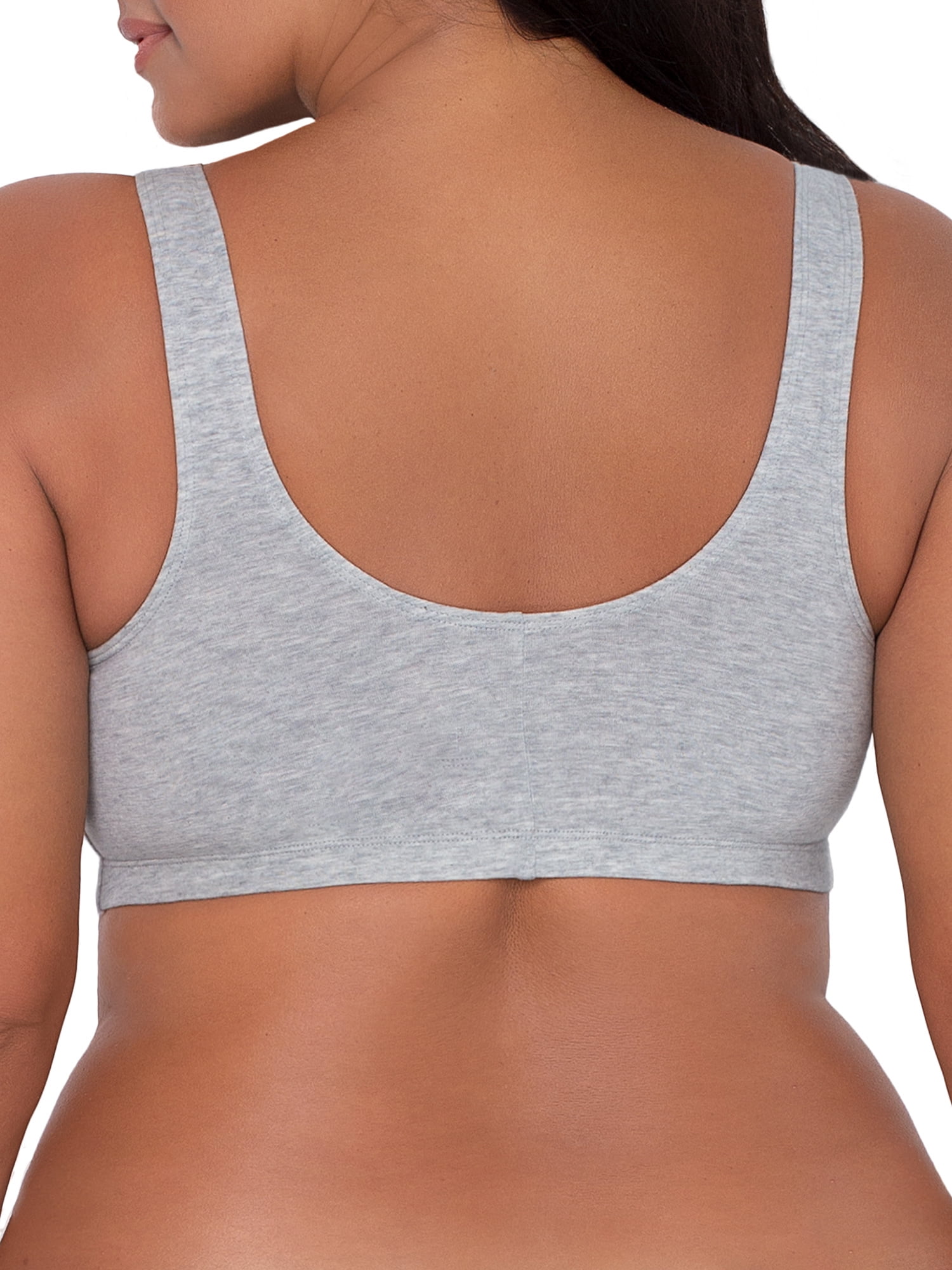 Fruit of The Loom Women's Comfort Front Close Cotton Sports Bra, 2 Pack