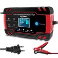 thumbnail image 1 of Car Battery Charger 12/24V 8A Touch Screen Pulse Repair LCD Fast Power Charging Wet Dry Lead Acid Digital LCD Display, 1 of 5