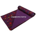 thumbnail image 3 of Animal Bird Reversible Bedspread Pattern Gudri Pure Cotton Kantha Style Twin Size Quilt Bed Spread Floral & Bird Print Decorative Kantha Stitch Quilt, 3 of 4