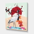 thumbnail image 3 of Designart ' Koi Fish With Crane Bird ' Farmhouse Canvas Wall Art Print, 3 of 3