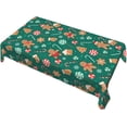 thumbnail image 2 of Gingerbread Man Candy Canes Rectangle Tablecloths Home Table Cover Washable Table Cloth for Kitchen Dining Party 60 X 84 Inch, 2 of 6