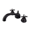 thumbnail image 3 of Kingston Brass KS3352BX 8 Inch -18 Inch Widespread Roman Tub Filler - Polished Brass, 3 of 4