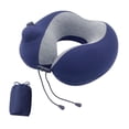 thumbnail image 4 of Almohada de viaje inflable para reposacabezas, portátil, ergonómica, en forma de U Azul, 4 of 9