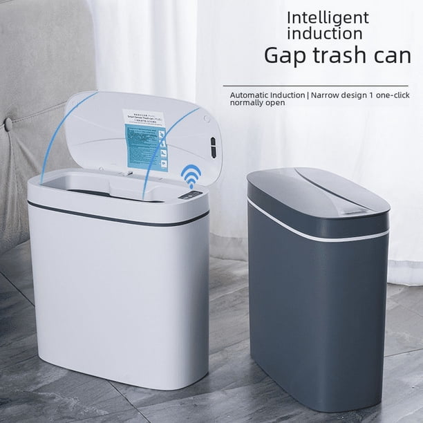 Bote de basura automático inductivo para el hogar, bote de basura para espacios interiores de la cocina, bote de basura con tapa, bote de basura inteligente sin contacto
