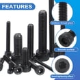 thumbnail image 4 of M4 x 50mm Hex Socket Head Screws Cap Bolt, 50 Pack 12.9 Grade Carbon Steel Hexagon Socket Screw  with Hex Wrenches, 4 of 6