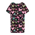 thumbnail image 5 of Hanen Plus Size Casual Women's Nightgowns & Sleepshirts Print Short Sleeve Round Neck Loose Fit Nightgowns House Dresses, 5 of 5