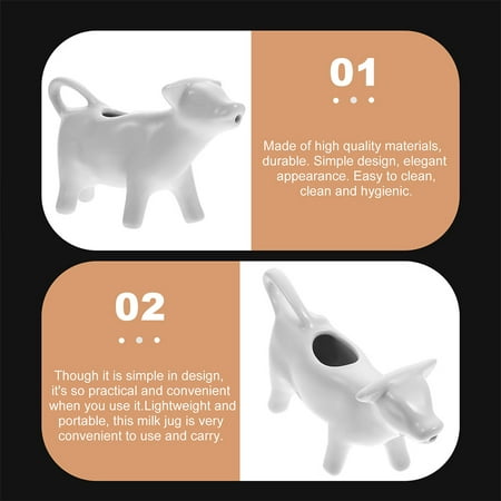 

Movtotop Creamer Pitcher 3Pcs Household Milk Pitchers Multi-Function Milk Cups Convenient Ceramic Pitchers