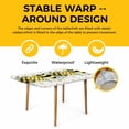 thumbnail image 4 of Bee Love Table Cloths for 4 Foot Rectangle Tables, Daisy Eucalyptus Leaves Rustic Gray Plaid Patio Waterproof Elastic Fitted Tablecloths, Washable Rectangular Table Cover for Camping, 4 of 8