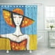 thumbnail image 1 of Cortina de ducha ABPHQTO Mujer dama elegante Retro Vintage 165x180 cm, 1 of 2