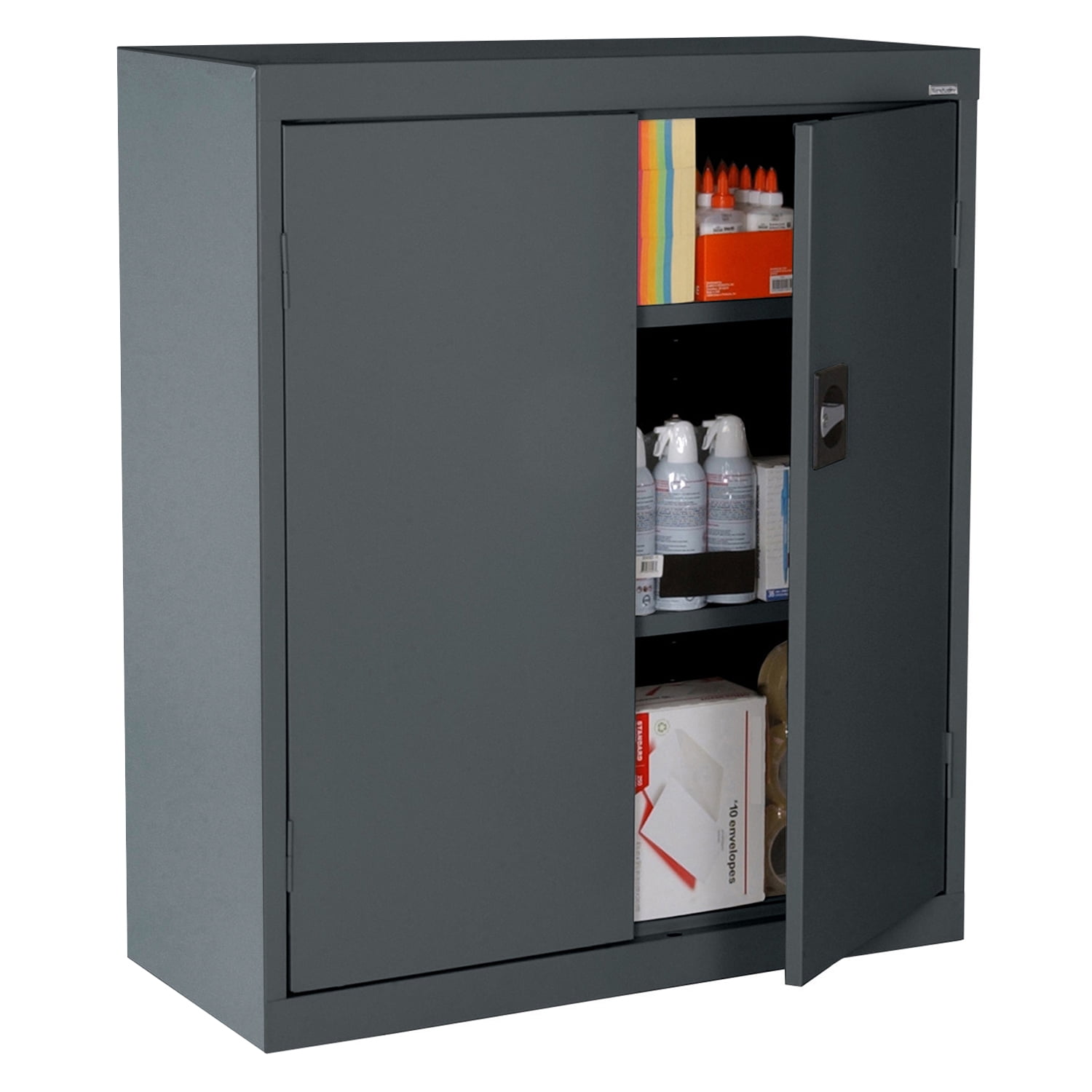 Sandusky Elite Series Heavy-Duty Welded Steel Garage Storage Cabinet, Charcoal