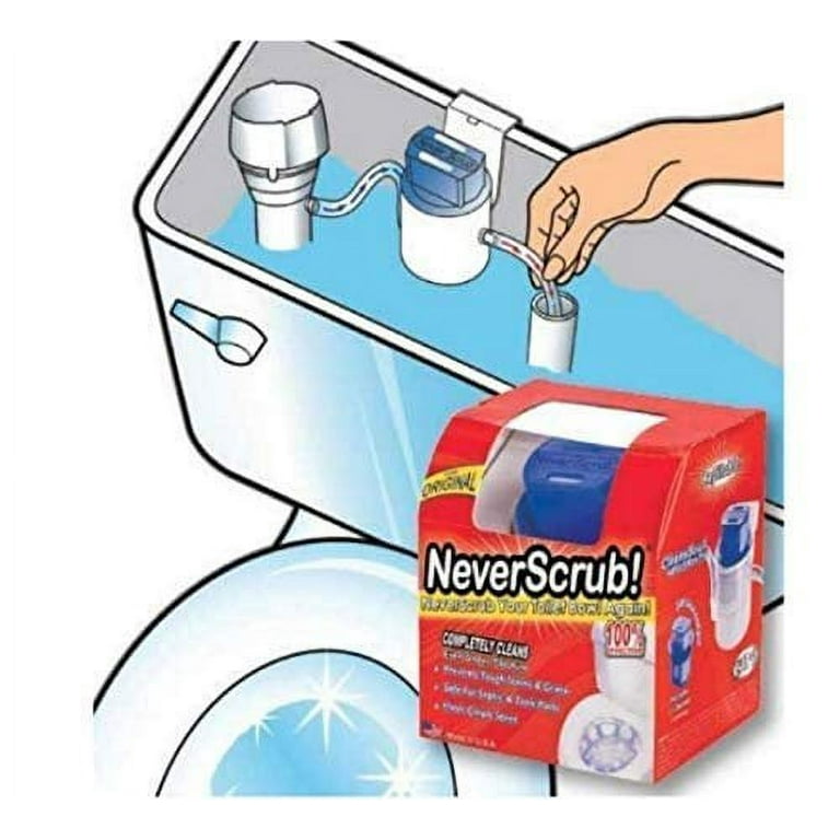 NeverScrub NeverScrub Automatic Toilet Cleaning System Effortless and  Automatic 2 Pack 649231001037