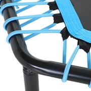 Soozier 48 Adult Hexagon Rebounder Trampoline Fitness Bungee Jumping Cardio Trainer Outdoor Bouncer Jumper Adjustable Bar Blue