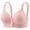 Pink, variant on Bras Women Front Closure Bra Adjustable Straps Full Coverage Bra Wireless Bra Everyday Bra Support Bras for Women