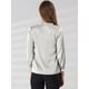 thumbnail image 5 of Blusa de Satén Allegra K Oficina Cuello con Volantes Gris XL, 5 of 6