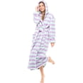 thumbnail image 1 of Women's Plush Fleece Robe with Hood, Long Warm Solid Bathrobe, 1 of 7