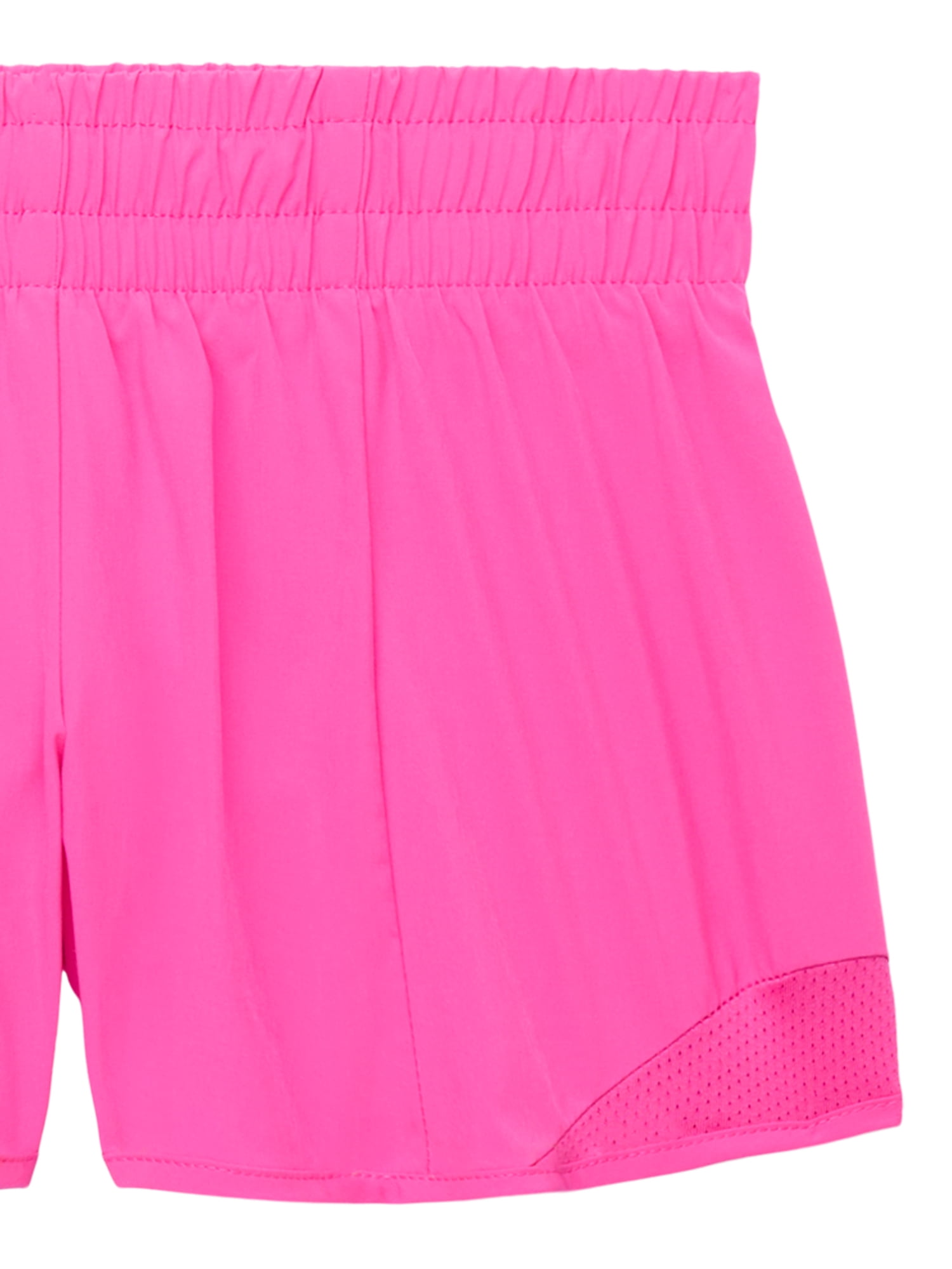 Athletic Works Girls Athletic Run Shorts, 2-Pack, Sizes 4-18 & Plus