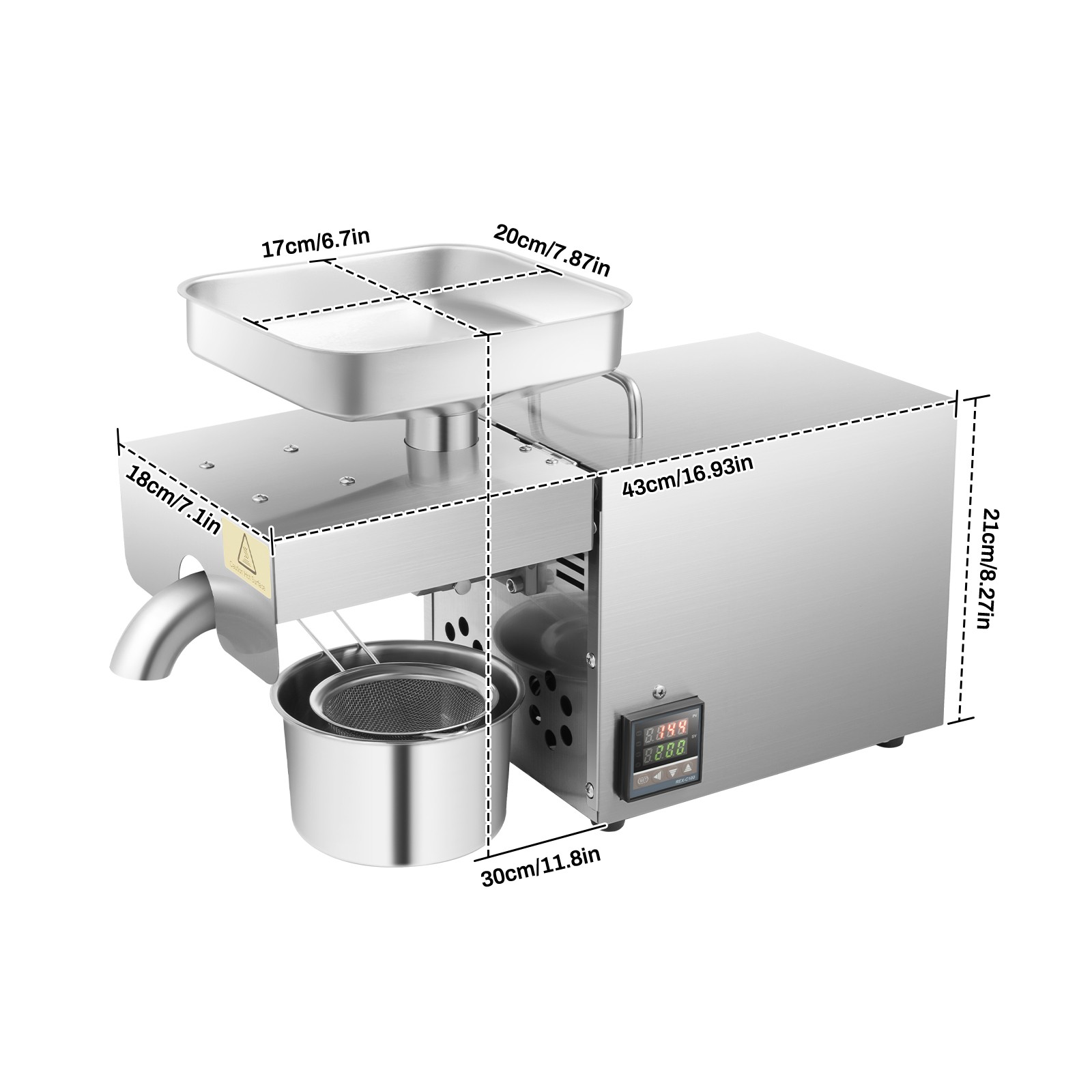 Automatic Oil Press Machine Cold Hot Oil Extractor Peanut Coconut Press for Pressing Various Materials