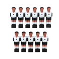 thumbnail image 3 of BAOSITY 11 Pieces Table Football Men Soccer Player Resin Equipment Sculpture Table Football Boys Rod Table Soccer Football for Sport Indoor Black Hair and White, 3 of 8