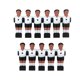 thumbnail image 3 of 11 figuras de futbolín de mesa para fiestas y aficionados al fútbol. Pelo negro y blanco, 3 of 9