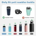 thumbnail image 3 of GFDYREE 2Packs Straw Lid for Yeti Rambler Water Bottle 12 18 26 36 64 oz, Straw Cap with Flexible Handle for YETI Ramlber Bottle - BPA Free (2), 3 of 6