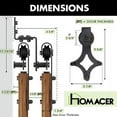 thumbnail image 6 of Homacer Black Rustic Double Track U-Shape Bypass Sliding Barn Door Hardware Kit, for Two/Double Doors, 11ft Long Flat Track, Diamond Design Roller, Heavy Duty, for Interior & Exterior Use, 6 of 6