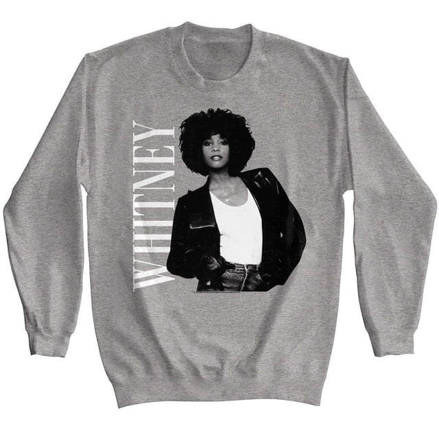Whitney Houston Attitude Graphite Heather Adult Sweatshirt