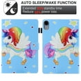 thumbnail image 3 of Allytech iPad mini 6 Case, iPad Mini 6 Flip Case 8.3", PU Leather Smart Cover Auto Sleep Wake Multi Angle Stand Shockproof Protection TPU Back Cover for Apple iPad mini 6 2021, Star Unicorn, 3 of 6
