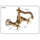 thumbnail image 4 of Grifo de cocina de pared con lavabo de cerámica de latón vintage con mezclador de fregadero antiguo de agua fría y caliente (antiguo), 4 of 5