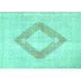 thumbnail image 1 of Ahgly Company Indoor Rectangle Persian Turquoise Blue Traditional Area Rugs, 7' x 10', 1 of 4