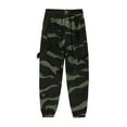 thumbnail image 5 of LIJCC Boys Daily Fashion Camouflage Cargo Pants Spring Autumn Elastic High Waist Wide Leg Cargo Sweatpants(Green,15-16 Years), 5 of 9