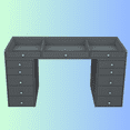 thumbnail image 3 of Impressions Vanity Company SlayStation Pro 2.0 Desk Table Set, Black, 3 of 4