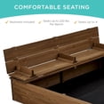 thumbnail image 3 of Favory Outdoor Wooden Sandbox Large, Cedar Wood with Foldable Bench Seats and Sand Protection, Bottom Liner Included - Walnut, 3 of 8