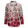 thumbnail image 6 of Gkeoshab Valentine's Day Waffle Knit Shirt for Women Long Sleeve V-Neck Blouse Textured Top Beige 4XL, 6 of 7