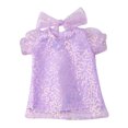thumbnail image 4 of Conjunto de ropa de muñeca lentejues vestido de princesa con accesorios para diadema trajes para muñeca de 18 pulgadas - Púrpura Sunnimix Vestido de verano de muñeca de 18 pulgadas, 4 of 6
