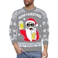 thumbnail image 4 of KHONTS Christmas Sweater for Men Funny Snowflake Santa Hilarious Xmas Claus Soft Pullover Long Sleeve Knitted Sweaters Light Gray L, 4 of 4