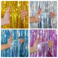 thumbnail image 1 of Cortinas de fondo para fiestas de 2 metros con purpurina dorada y flecos de papel de aluminio, decoración para cumpleaños, bodas, aniversarios de adultos, 1 of 5