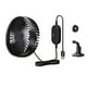 thumbnail image 2 of Ventilador de automóviles USB 3 velocidades Copa de succión ajustable Monte , compacto, ventilador de circulación de aire de 12 V 24 V para RV Negro, 2 of 8