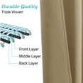 thumbnail image 6 of Patin Taupe Blackout Curtains 63 Inch Length 2 Pcs, Room Darkening Solid Color Living Room Curtains for Bedroom Decor, Thermal Insulated Rod Pocket Modern Farmhouse Drapes, Each Panel 40" W x 63" L, 6 of 9