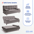 thumbnail image 3 of LASE Muebles Sofá Cama Janeiro Matrimonial Sillón Reclinable 3 Posiciones Boucle Chocolate, 3 of 7