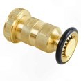 thumbnail image 1 of 1-1/2 Inch Brass Fire Hose Nozzle, 100 PSI, 75 GPM, Jet Fog Spray, NPSH/NPT Connection, 1 of 5