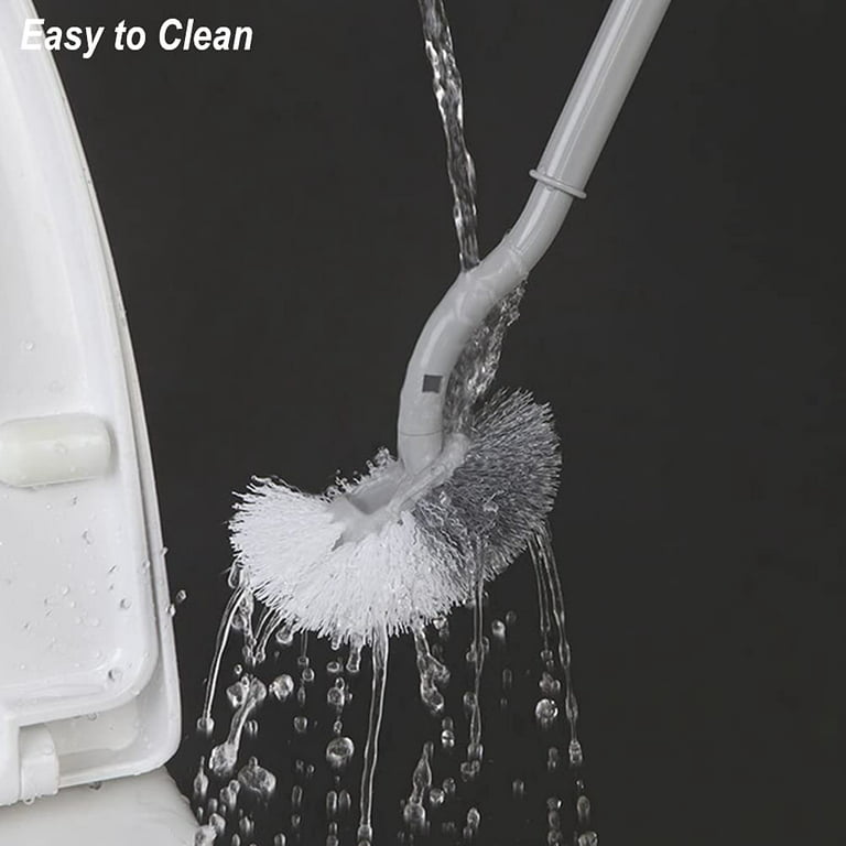 VSSSJ Curved Toilet Bowl Brush Without Holder for Bathroom - Toilet Brush  Durable Under The Rim Household Cleaning Brushes