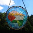 thumbnail image 2 of Western Sahara Travel Decor Suncatcher Stained Glass Window Hanging, Gift for Traveller, Collection of Country Travel Souvenirs for Family and Friends, Western Sahara Map and Flag Décor, 2 of 6