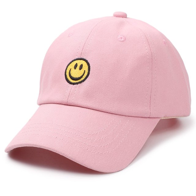 Gorra de béisbol SONMONY Smile Face para niño de 3 a 12 años, rosa