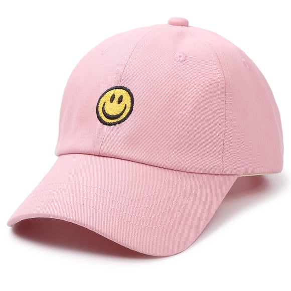 Gorra de béisbol SONMONY Smile Face para niño de 3 a 12 años, rosa