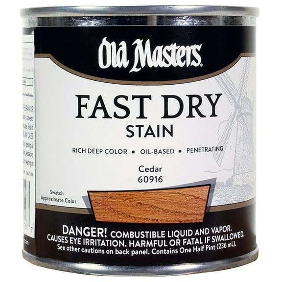 20-Pack of 1/2Pt Old Masters 60916 Cedar Fast Dry Stain Oil-Based Wood Stain