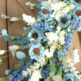 thumbnail image 4 of Idyllic Decorative Blue Floral Artificial Wreath, 20 Inch, 1 Count, 4 of 5
