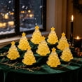 thumbnail image 5 of Ouuluon Set of 10 Luminous Mini Figurines, Glow in Dark Resin Tabletop Ornaments for Holiday Party Decor, 5 of 6